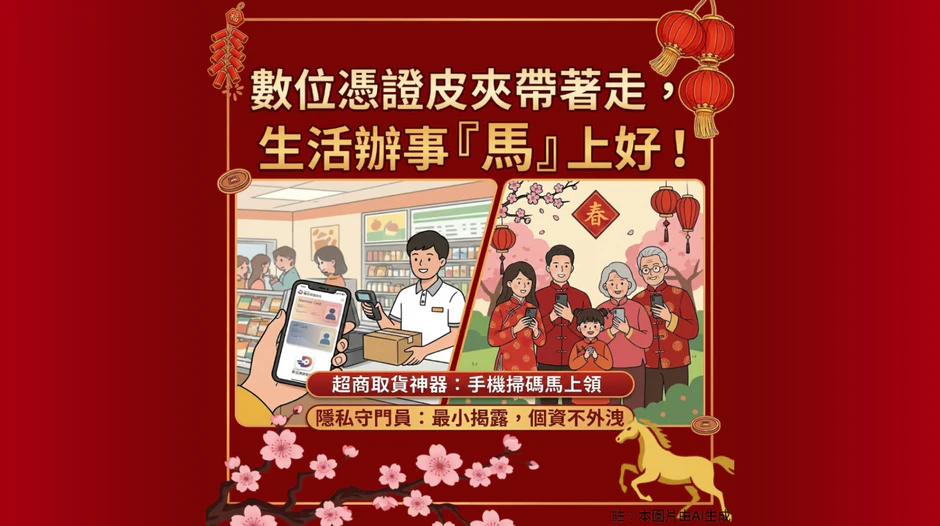 數位憑證皮夾帶著走 超商取貨掃碼「馬」上好！